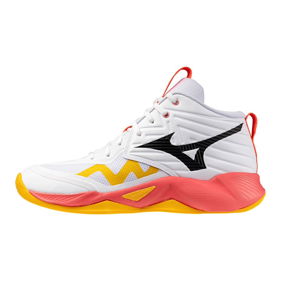 Mizuno WAVE MOMENTUM PRO MID White/Fiery Coral 2/Citrus